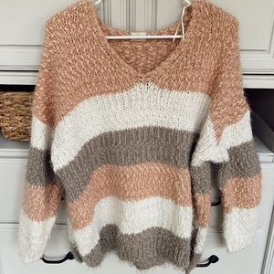 Striped V-Neck Sweater